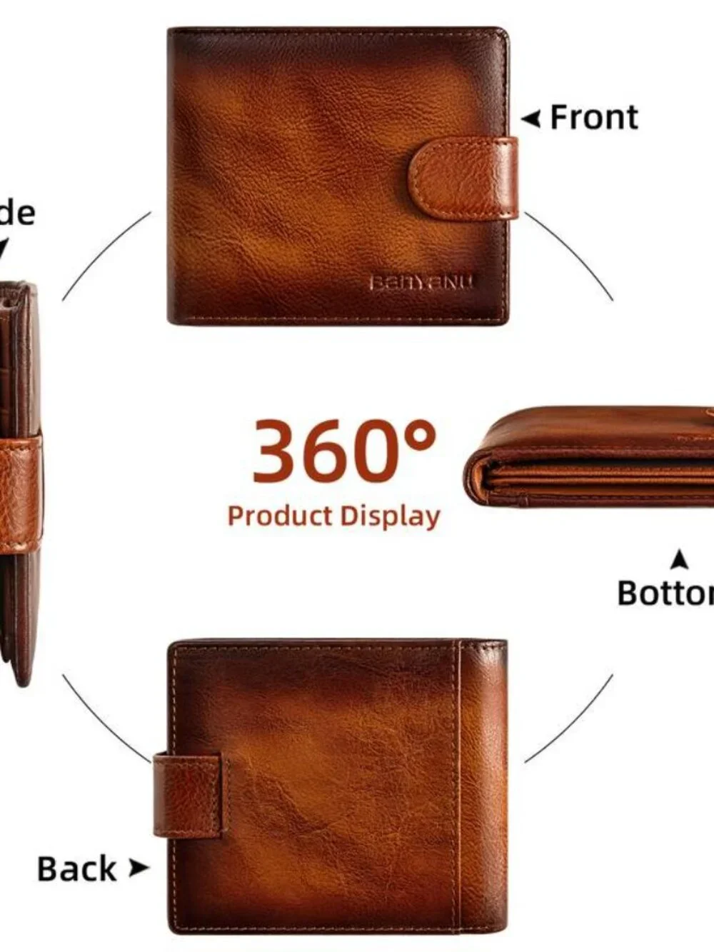 Genuine Leather Wallet 19 Card Slots Cowhide Card Holder
